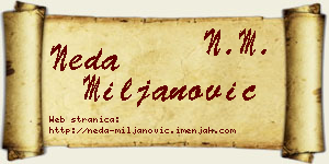 Neda Miljanović vizit kartica